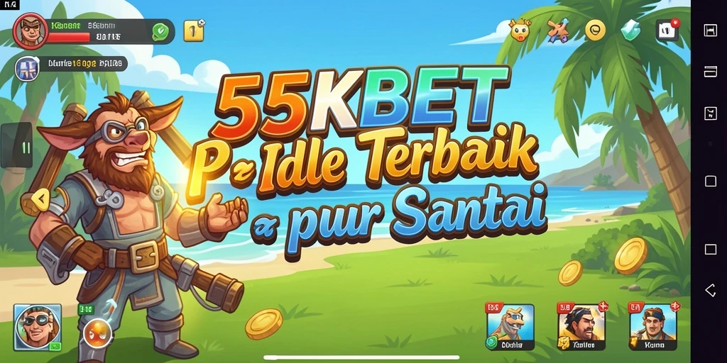 Screenshot gameplay <strong>55KBET</strong> menampilkan suasana santai dan pengelolaan aset yang menarik.