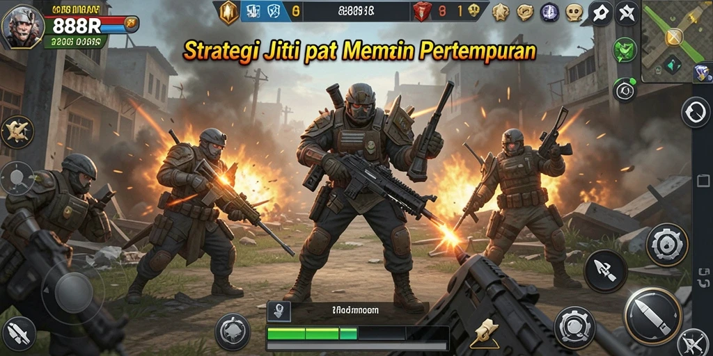 Tampilan permainan 888R yang menegangkan dan penuh strategi.