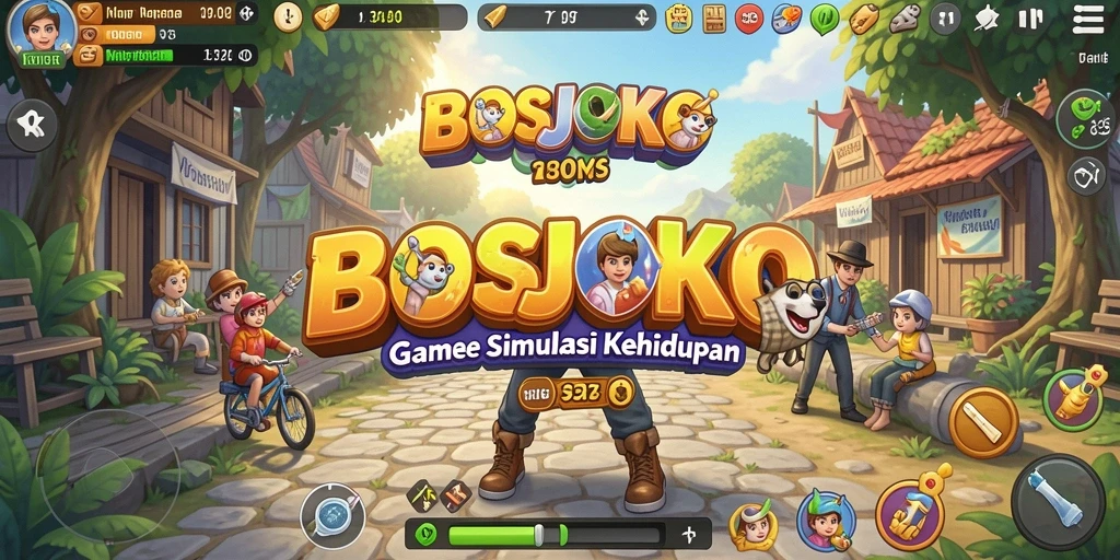 Screenshot gameplay BOSJOKO menampilkan keseruan dan interaksi pemain.