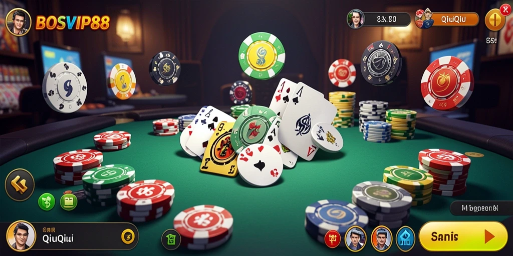 Tampilan gameplay QiuQiu yang mendebarkan di BOSVIP88.