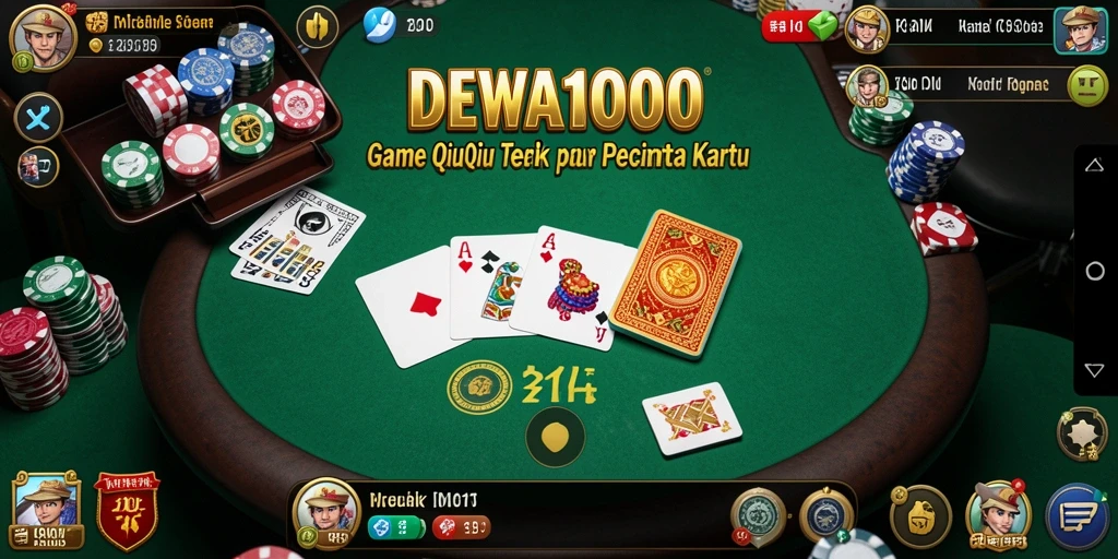 Screenshot gameplay menampilkan keseruan bermain QiuQiu di DEWA1000.