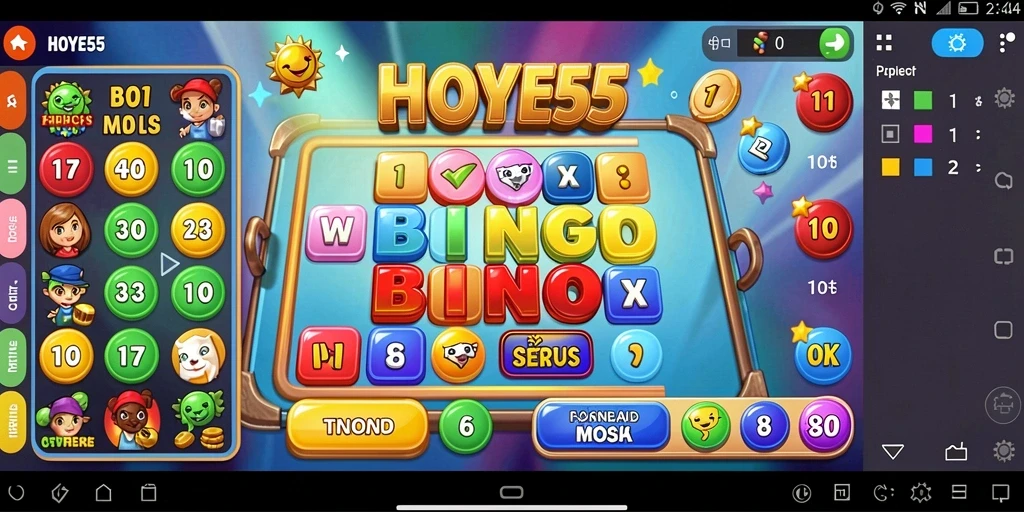 Tampilan gameplay seru di HOYE55 yang menampilkan Bingo.