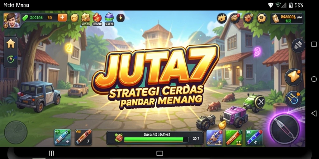Tangkapan layar utama JUTA7 menampilkan aksi strategi yang mendebarkan.