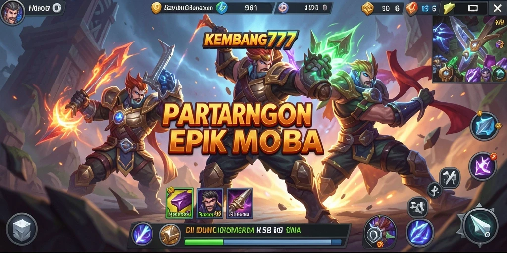 Tangkapan layar KEMBANG777 menunjukkan aksi seru dalam pertempuran MOBA.