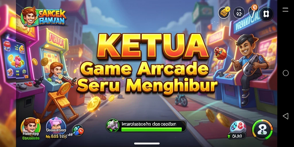 Tampilan gameplay seru dari game arcade KETUA.