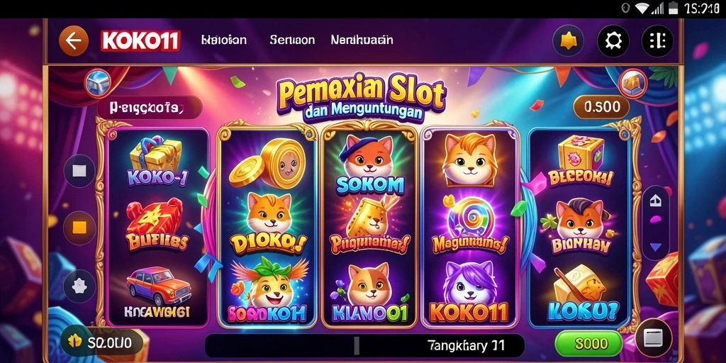 Tampilan gameplay KOKO11 dengan mesin Slot menarik.