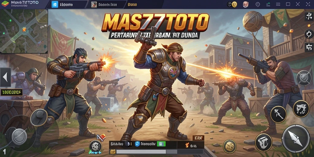 Tampilan aksi pertempuran intens dalam gameplay MAS77TOTO.