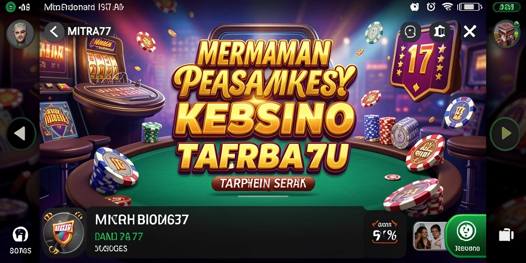 Tampilan menarik gameplay kasino di MITRA77.