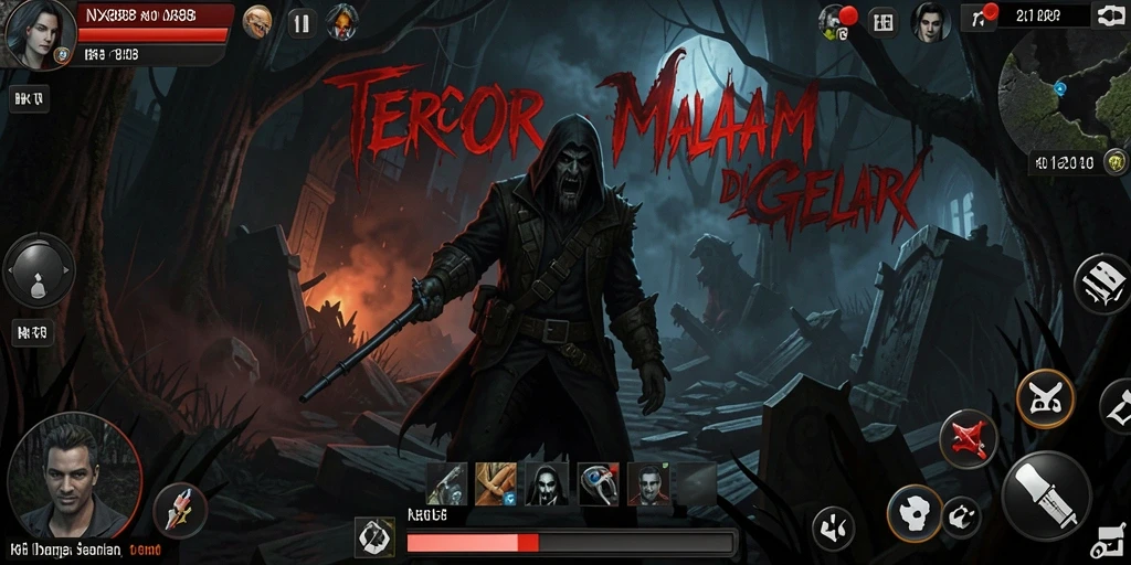 Tampilan gameplay menakutkan di dunia gelap NX888.