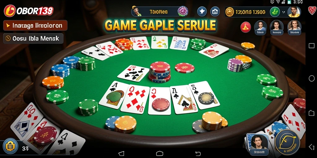Tangkapan layar OBOR138 menampilkan gameplay Gaple yang seru.