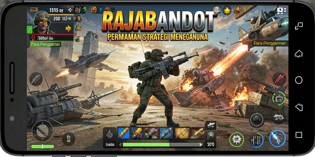Tampilan gameplay menegangkan di RAJABANDOT dengan strategi yang cerdas.