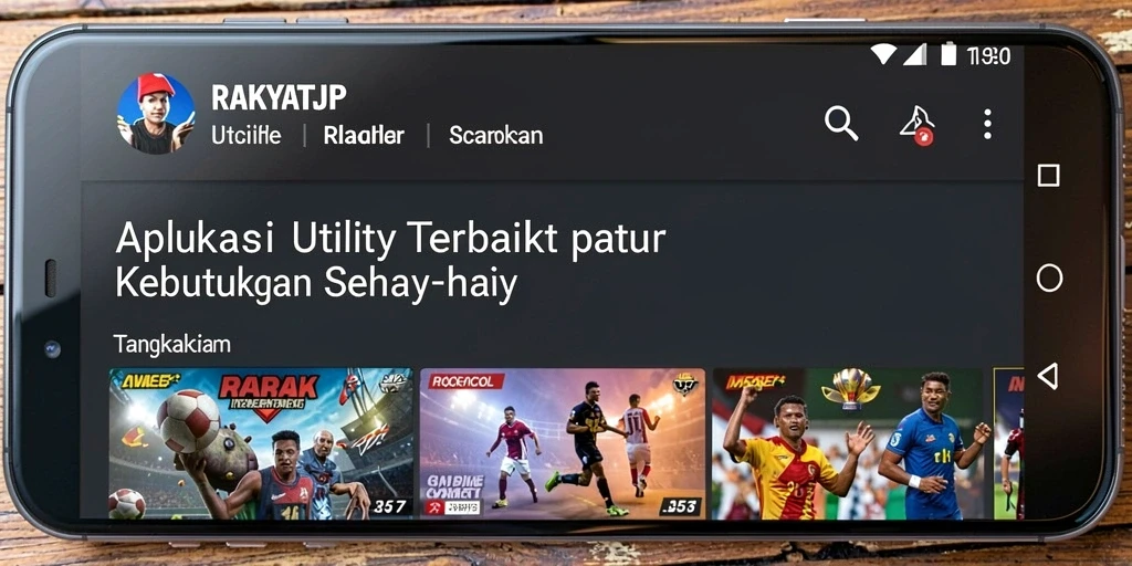 Tampilan antarmuka RAKYATJP yang intuitif dan menarik.