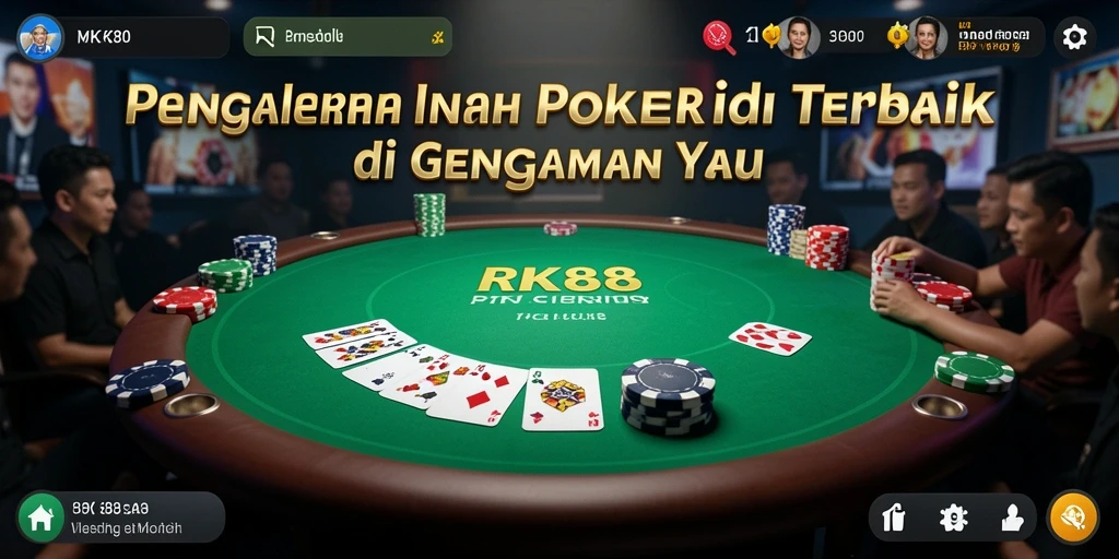 Tampilan gameplay Poker yang seru di RK88.