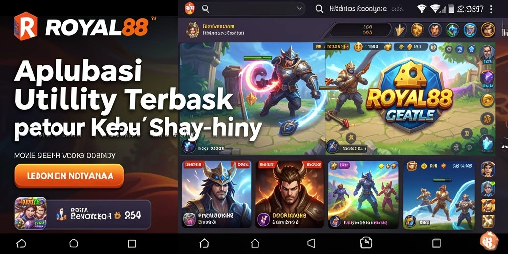 Tampilan antarmuka aplikasi ROYAL88 yang intuitif dan praktis.