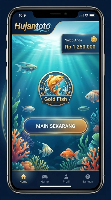 Tampilan aplikasi hujantoto dengan berbagai fitur menarik.